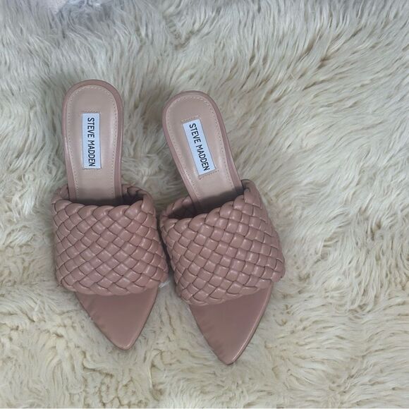 Steve Madden Pink Quilted Mules - Picture 5 of 9